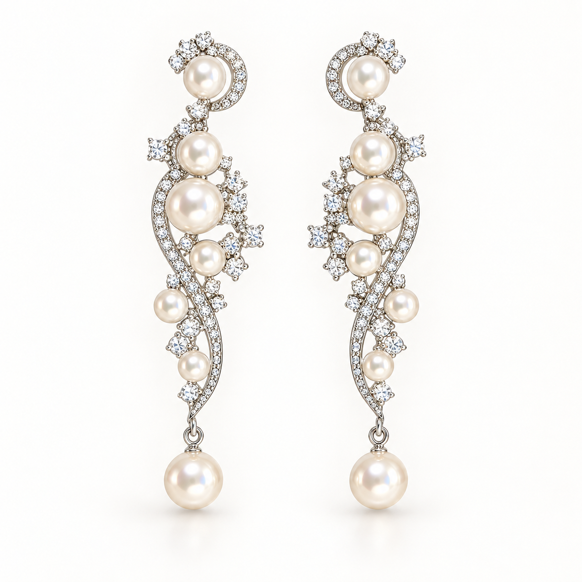 Opaline Pearl Cascade Earrings