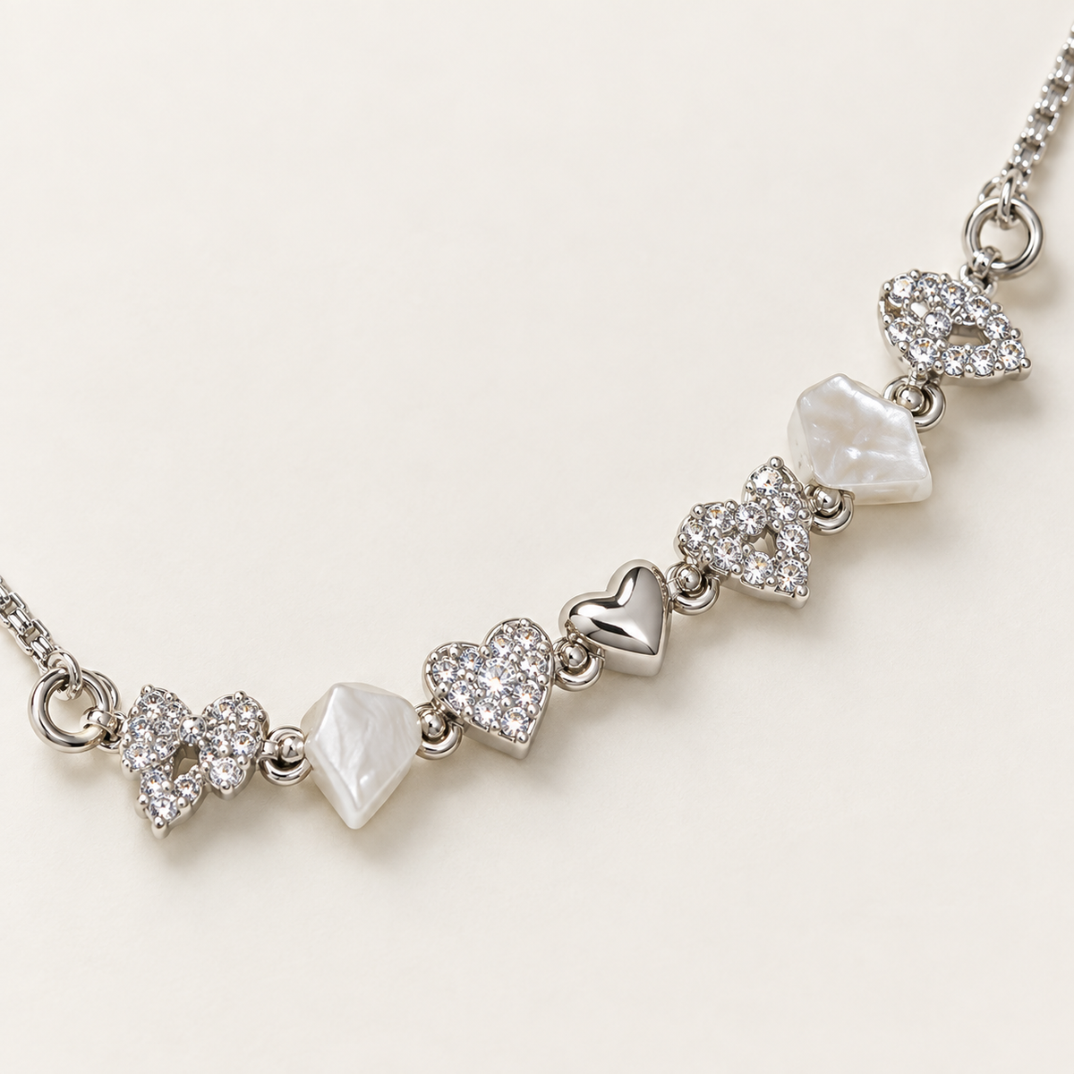 Moonlit Heart Slider Bracelet