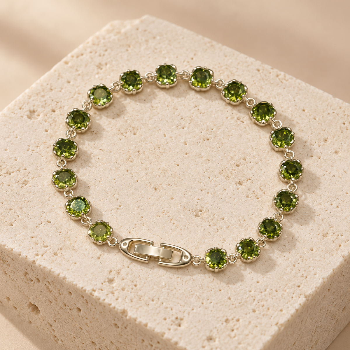 Verdant Gem Tennis Bracelet