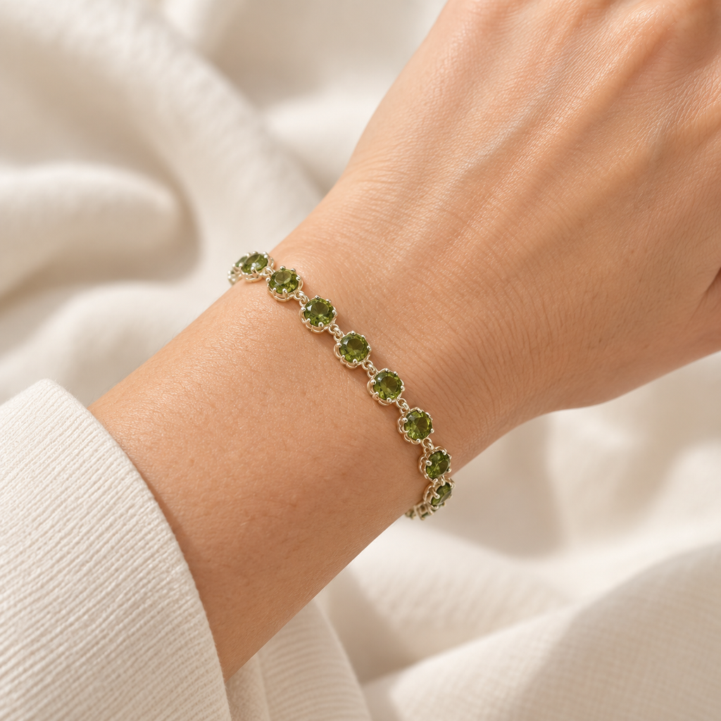 Verdant Gem Tennis Bracelet
