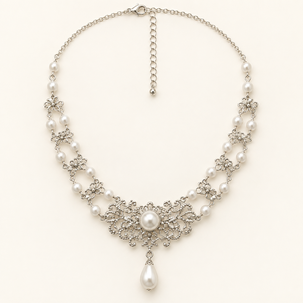 Sparkling Pavé Teardrop Tassel Choker Necklace