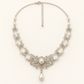Sparkling Pavé Teardrop Tassel Choker Necklace