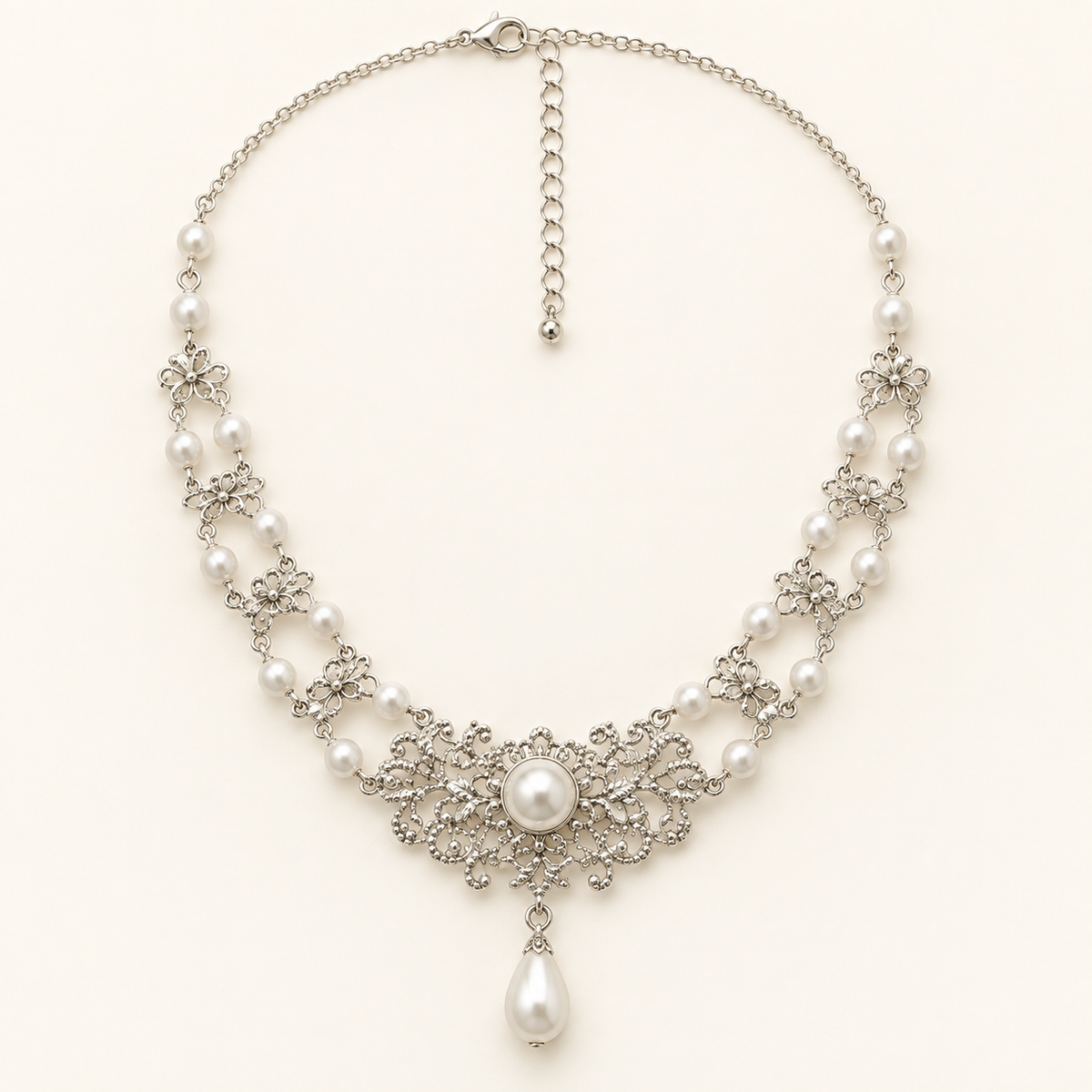 Sparkling Pavé Teardrop Tassel Choker Necklace
