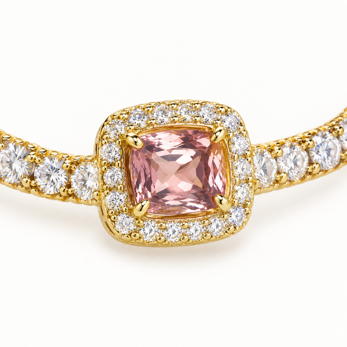 Rosé Square-Cut Slider Bracelet